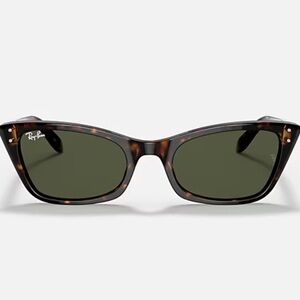 **RAY BAN** Lady Burbank sunglasses POLISHED HAVANA frame, Green Lens